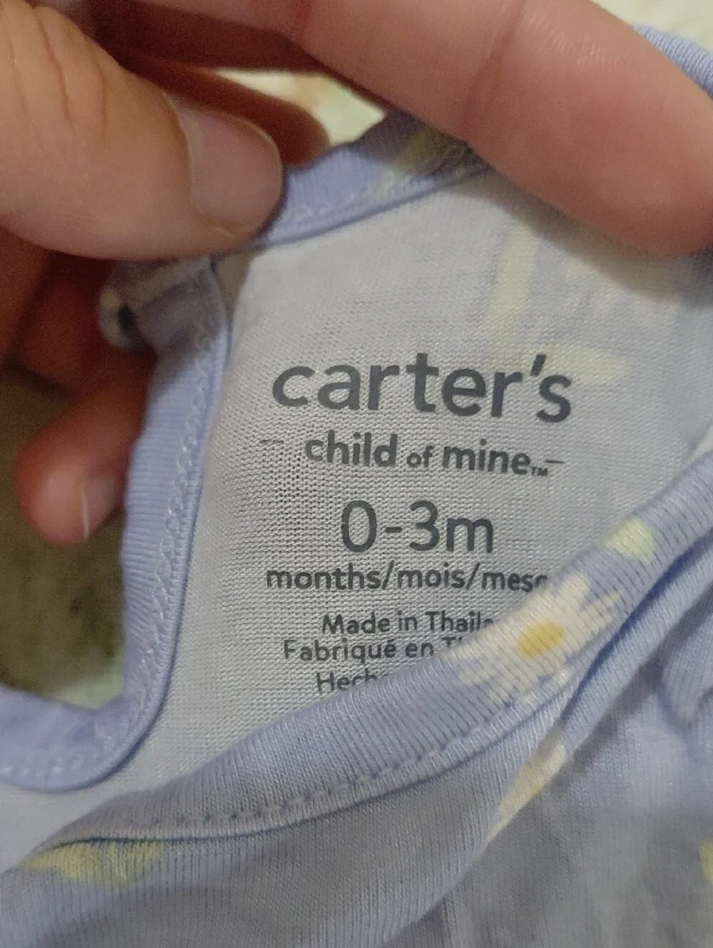 Carter's Lavender Daisy Short-Sleeve Dress Bodysuit